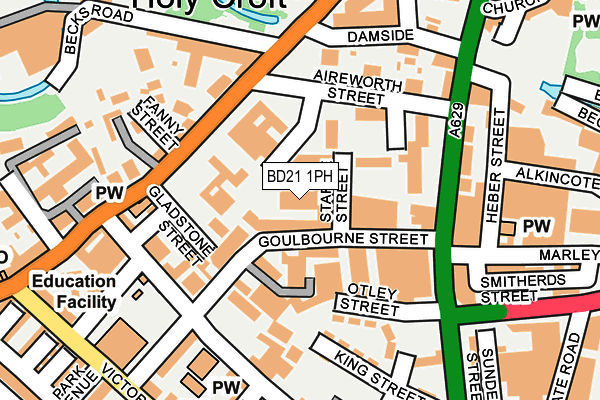 BD21 1PH map - OS OpenMap – Local (Ordnance Survey)