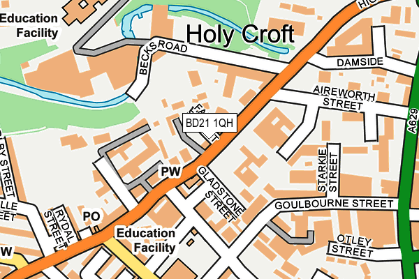 BD21 1QH map - OS OpenMap – Local (Ordnance Survey)