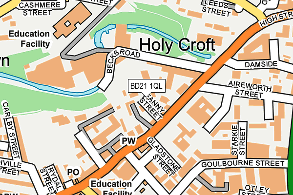 BD21 1QL map - OS OpenMap – Local (Ordnance Survey)