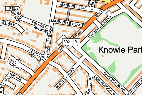BD21 1RJ map - OS OpenMap – Local (Ordnance Survey)