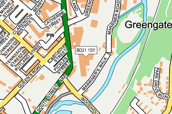 BD21 1SY map - OS OpenMap – Local (Ordnance Survey)