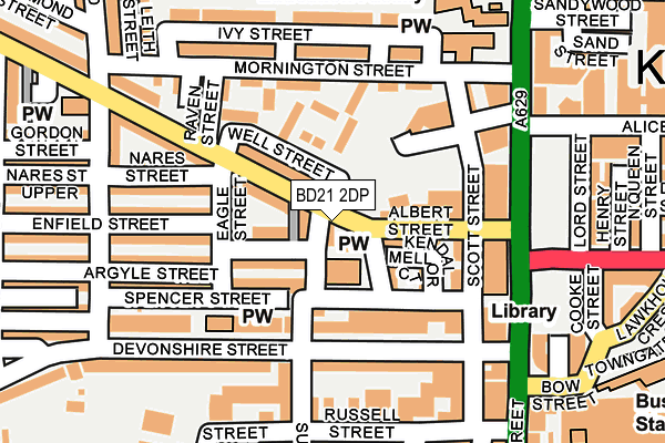 BD21 2DP map - OS OpenMap – Local (Ordnance Survey)