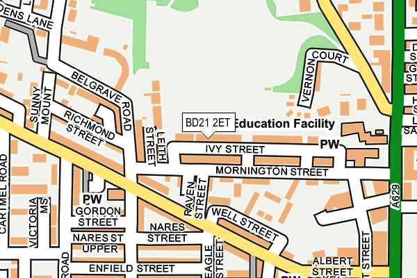 BD21 2ET map - OS OpenMap – Local (Ordnance Survey)