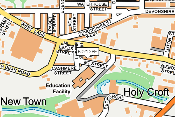 BD21 2PE map - OS OpenMap – Local (Ordnance Survey)