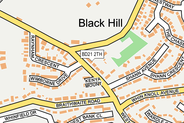 BD21 2TH map - OS OpenMap – Local (Ordnance Survey)