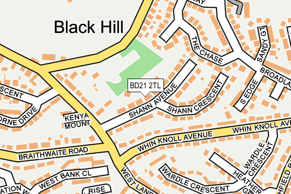 BD21 2TL map - OS OpenMap – Local (Ordnance Survey)
