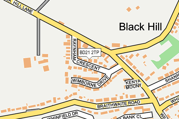 BD21 2TP map - OS OpenMap – Local (Ordnance Survey)