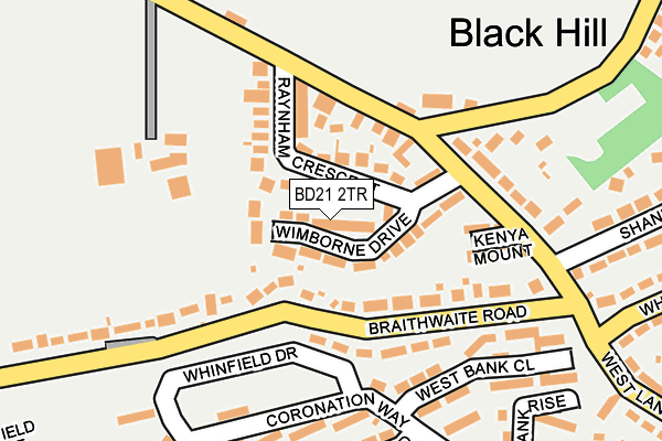BD21 2TR map - OS OpenMap – Local (Ordnance Survey)