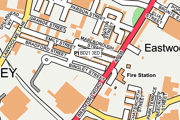 BD21 3ED map - OS OpenMap – Local (Ordnance Survey)