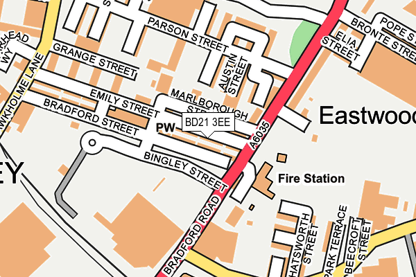 BD21 3EE map - OS OpenMap – Local (Ordnance Survey)