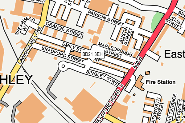 BD21 3EH map - OS OpenMap – Local (Ordnance Survey)