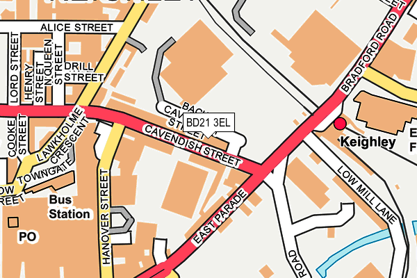 BD21 3EL map - OS OpenMap – Local (Ordnance Survey)