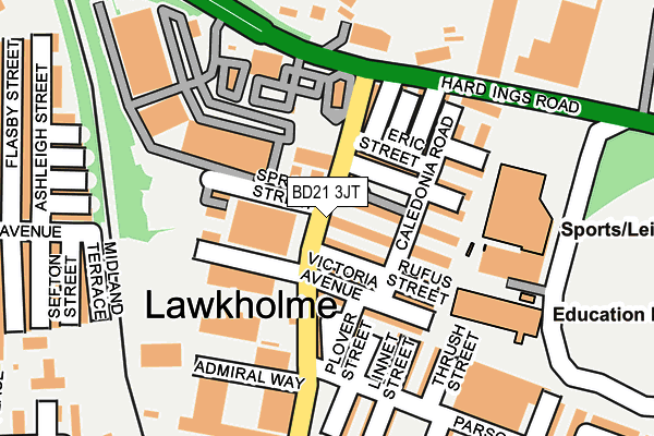 BD21 3JT map - OS OpenMap – Local (Ordnance Survey)