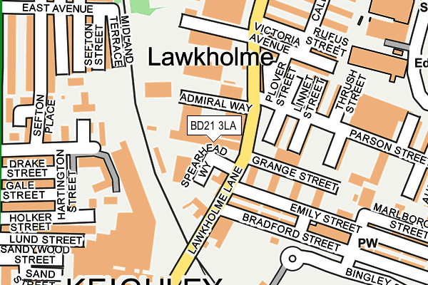 BD21 3LA map - OS OpenMap – Local (Ordnance Survey)