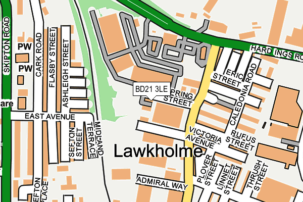 BD21 3LE map - OS OpenMap – Local (Ordnance Survey)