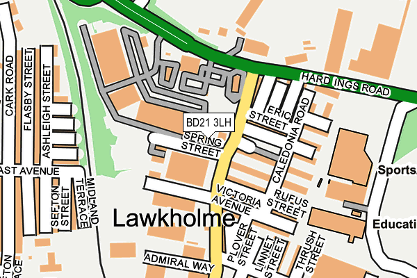 BD21 3LH map - OS OpenMap – Local (Ordnance Survey)
