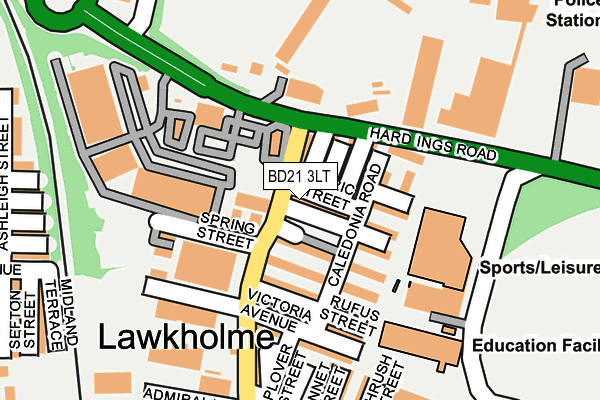 BD21 3LT map - OS OpenMap – Local (Ordnance Survey)
