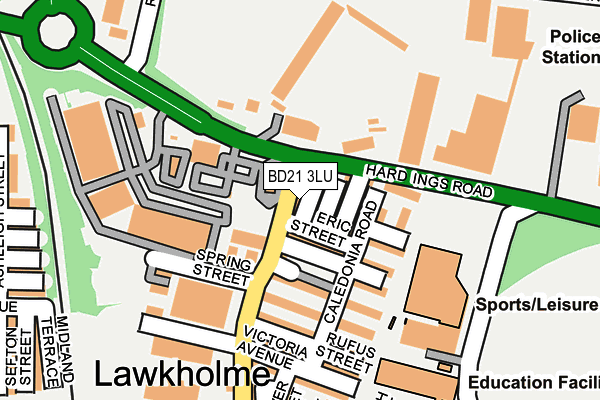 BD21 3LU map - OS OpenMap – Local (Ordnance Survey)