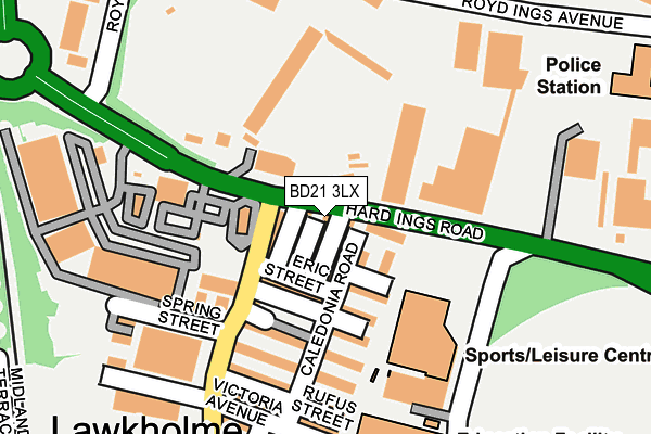 BD21 3LX map - OS OpenMap – Local (Ordnance Survey)