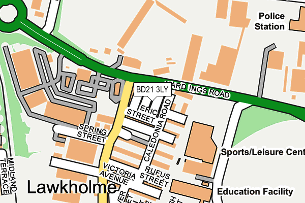 BD21 3LY map - OS OpenMap – Local (Ordnance Survey)