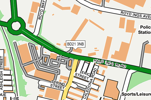 BD21 3NB map - OS OpenMap – Local (Ordnance Survey)