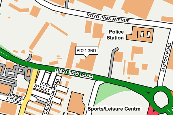 BD21 3ND map - OS OpenMap – Local (Ordnance Survey)