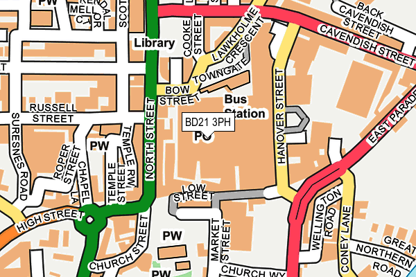 BD21 3PH map - OS OpenMap – Local (Ordnance Survey)