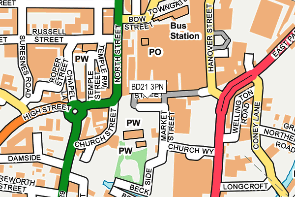 BD21 3PN map - OS OpenMap – Local (Ordnance Survey)