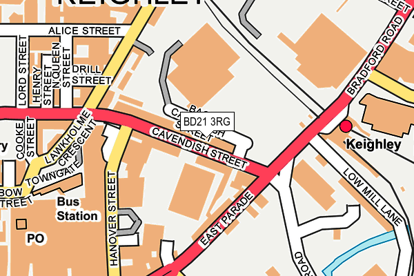 Map of KEIGHLEY POUND PLUS LTD at local scale