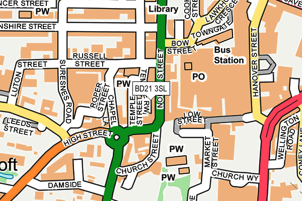 BD21 3SL map - OS OpenMap – Local (Ordnance Survey)