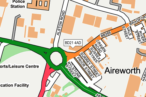 BD21 4AD map - OS OpenMap – Local (Ordnance Survey)