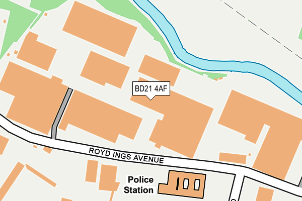 BD21 4AF map - OS OpenMap – Local (Ordnance Survey)