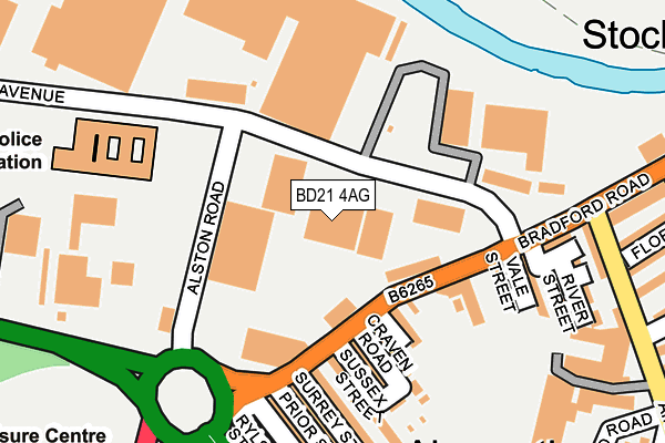 BD21 4AG map - OS OpenMap – Local (Ordnance Survey)