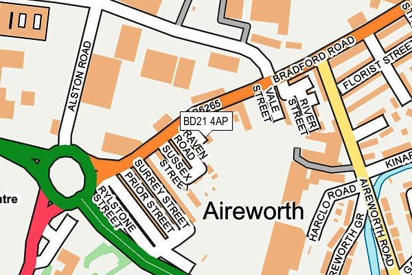 BD21 4AP map - OS OpenMap – Local (Ordnance Survey)