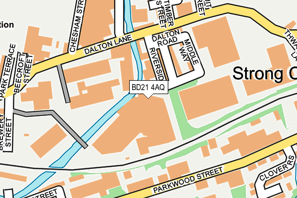 BD21 4AQ map - OS OpenMap – Local (Ordnance Survey)