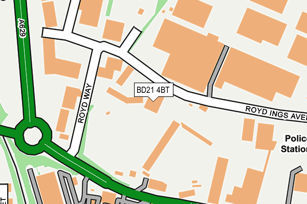 BD21 4BT map - OS OpenMap – Local (Ordnance Survey)