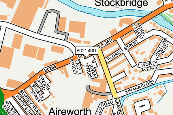 BD21 4DD map - OS OpenMap – Local (Ordnance Survey)