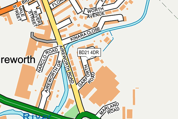 BD21 4DR map - OS OpenMap – Local (Ordnance Survey)