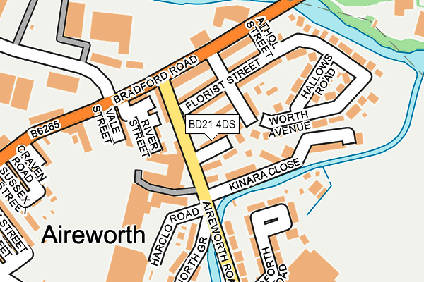 BD21 4DS map - OS OpenMap – Local (Ordnance Survey)