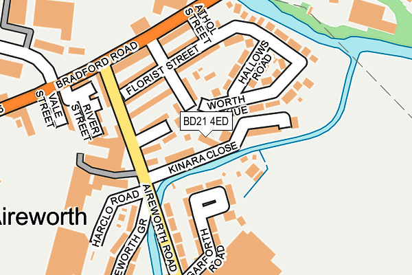 BD21 4ED map - OS OpenMap – Local (Ordnance Survey)
