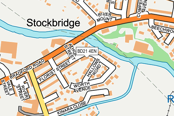 BD21 4EN map - OS OpenMap – Local (Ordnance Survey)