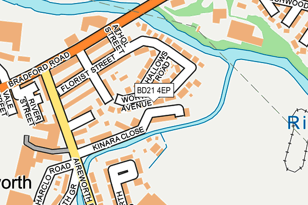 BD21 4EP map - OS OpenMap – Local (Ordnance Survey)