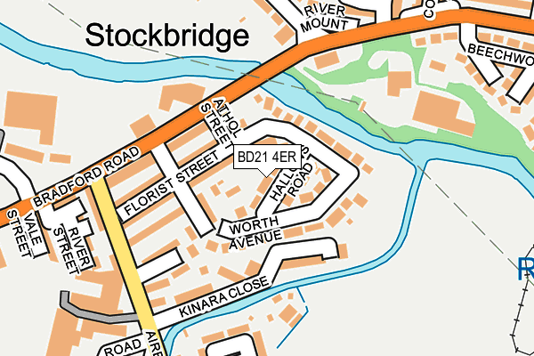 BD21 4ER map - OS OpenMap – Local (Ordnance Survey)