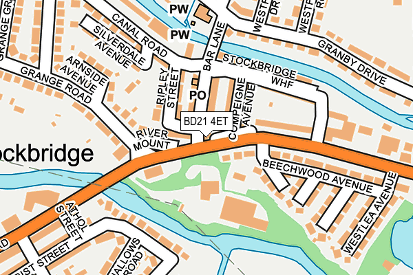 BD21 4ET map - OS OpenMap – Local (Ordnance Survey)