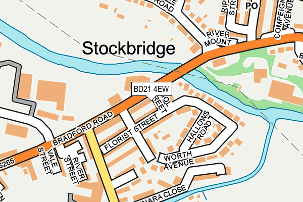 BD21 4EW map - OS OpenMap – Local (Ordnance Survey)