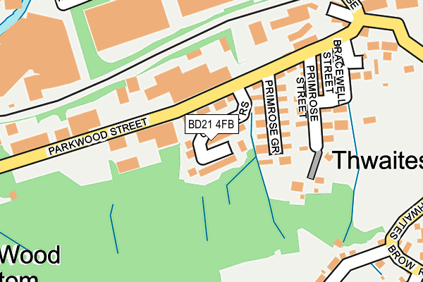BD21 4FB map - OS OpenMap – Local (Ordnance Survey)
