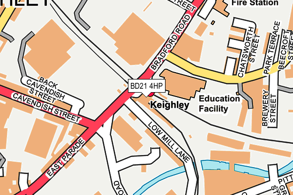 BD21 4HP map - OS OpenMap – Local (Ordnance Survey)