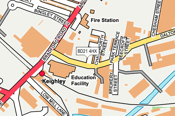 BD21 4HX map - OS OpenMap – Local (Ordnance Survey)