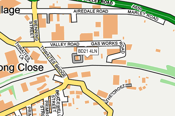 BD21 4LN map - OS OpenMap – Local (Ordnance Survey)