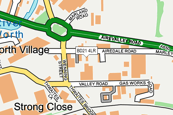 BD21 4LR map - OS OpenMap – Local (Ordnance Survey)